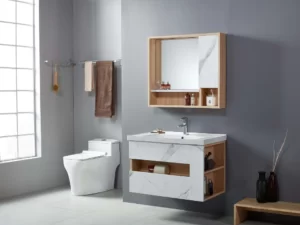 wood bathroom vanity